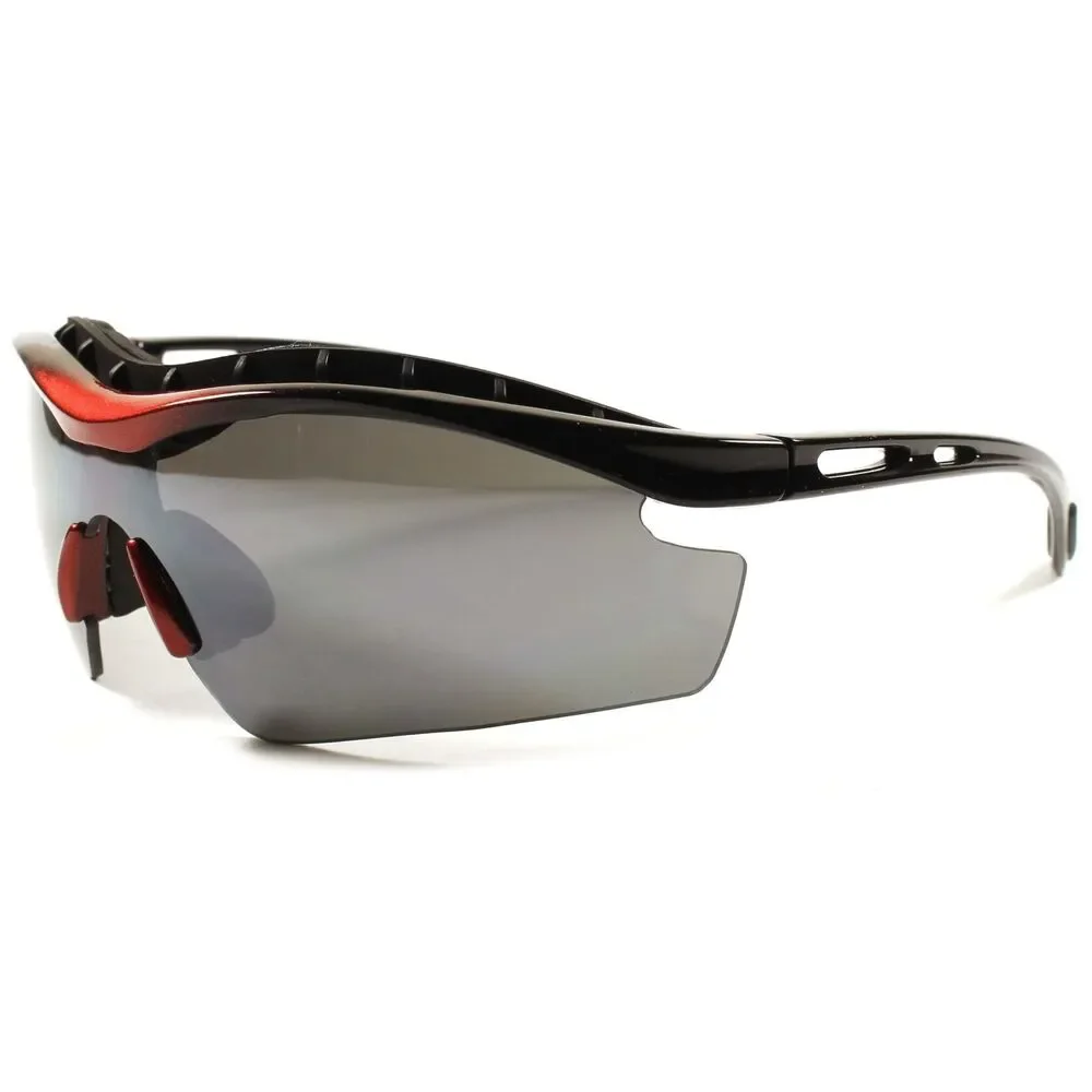 Red Black Motorcycle Biker Riding Foam Padded Extreme Sport Biker Sunglasses F9